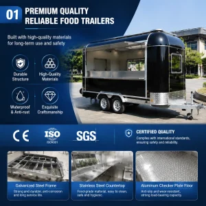 12 foot Square food trailer with full equipments #3